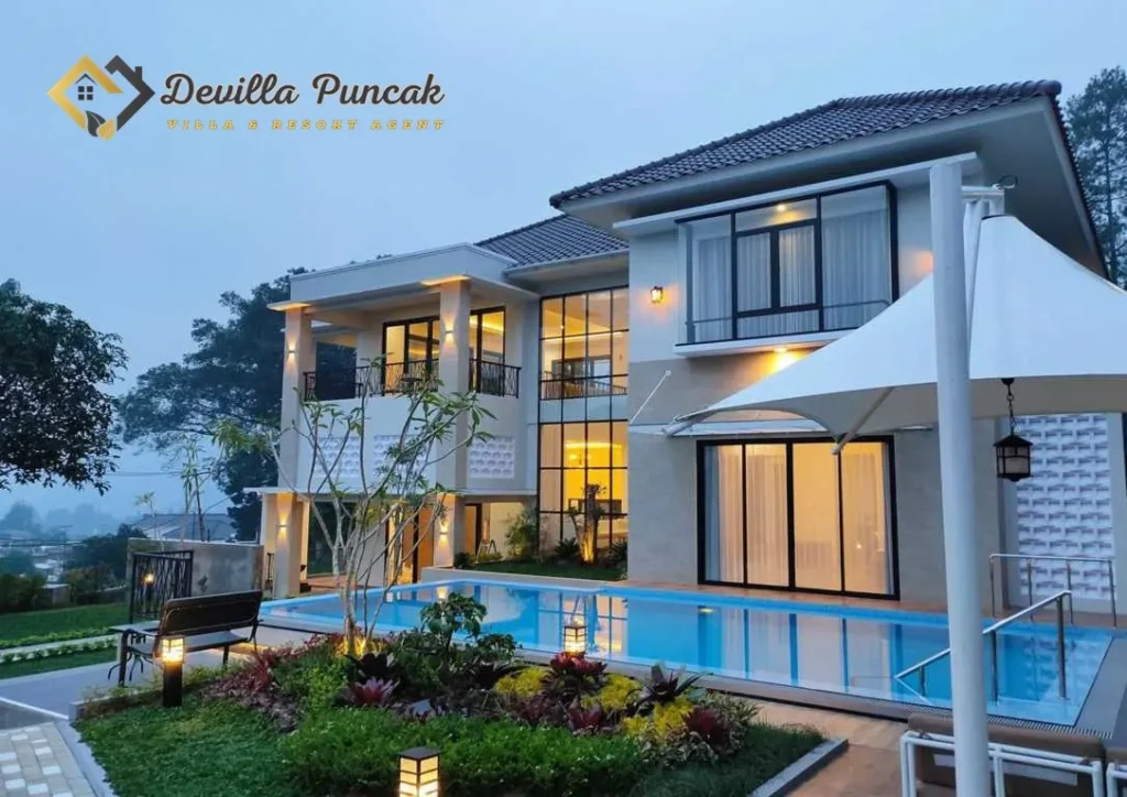villa mewah di puncak