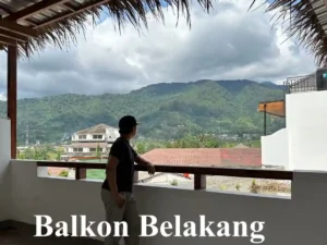 balkon belakang villa sellyna puncak