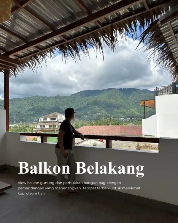 villa sellyna puncak balkon belakang villa sellyna puncak