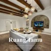ruang tamu villa sellyna puncak