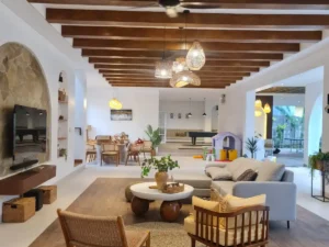 ruang tamu villa sellyna puncak