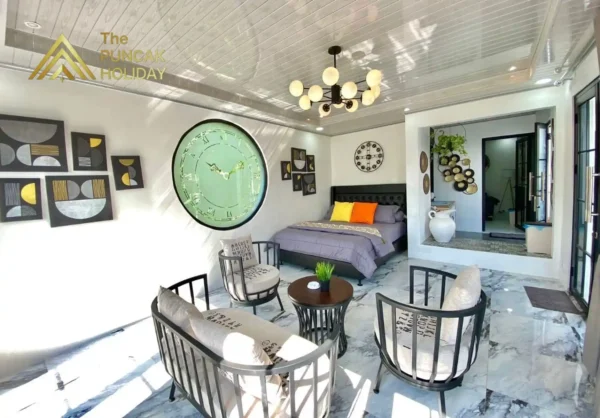 Villa Malini 10 ruang tamu villa malini 10 puncak
