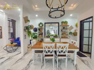 meja makan villa malini 9