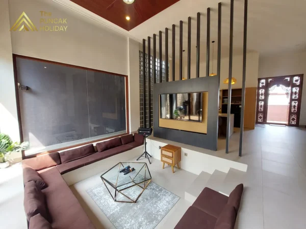 living room villa flower