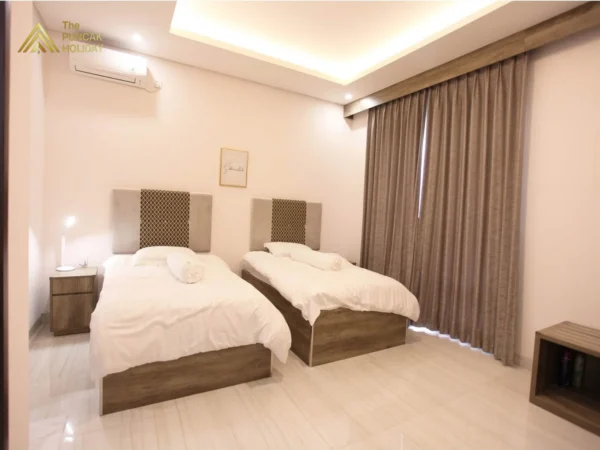 Villa Naura Puncak kamar tidur twin Villa Naura Puncak