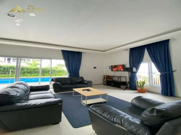 Villa zero living room villa zero puncak