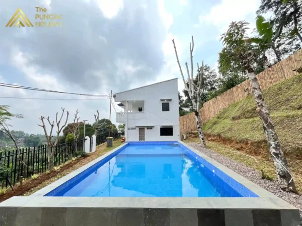 Villa Delima 7 kolam dan bangunan