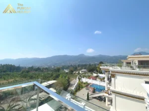 pemandangan gunung villa puncak