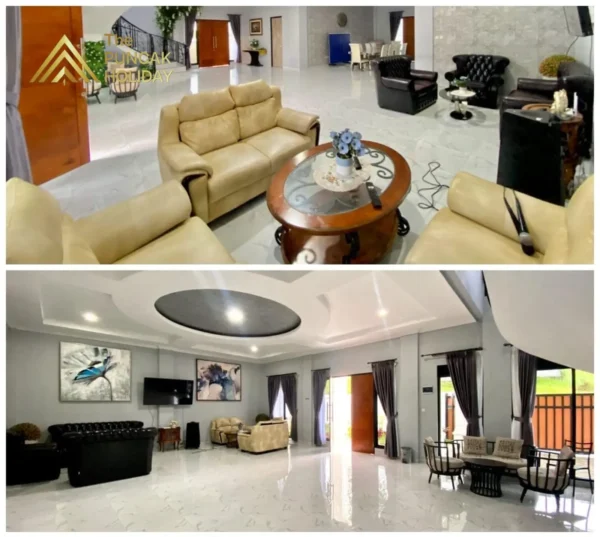 ruang tamu villa taman ria