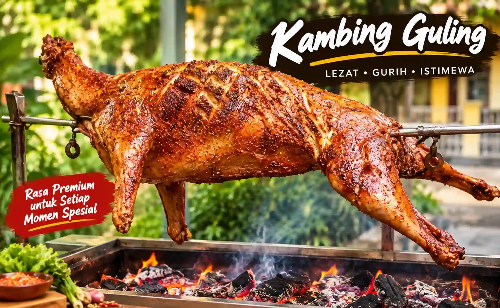 Catering Puncak Kambing guling untuk gathering dan acara di villa Puncak