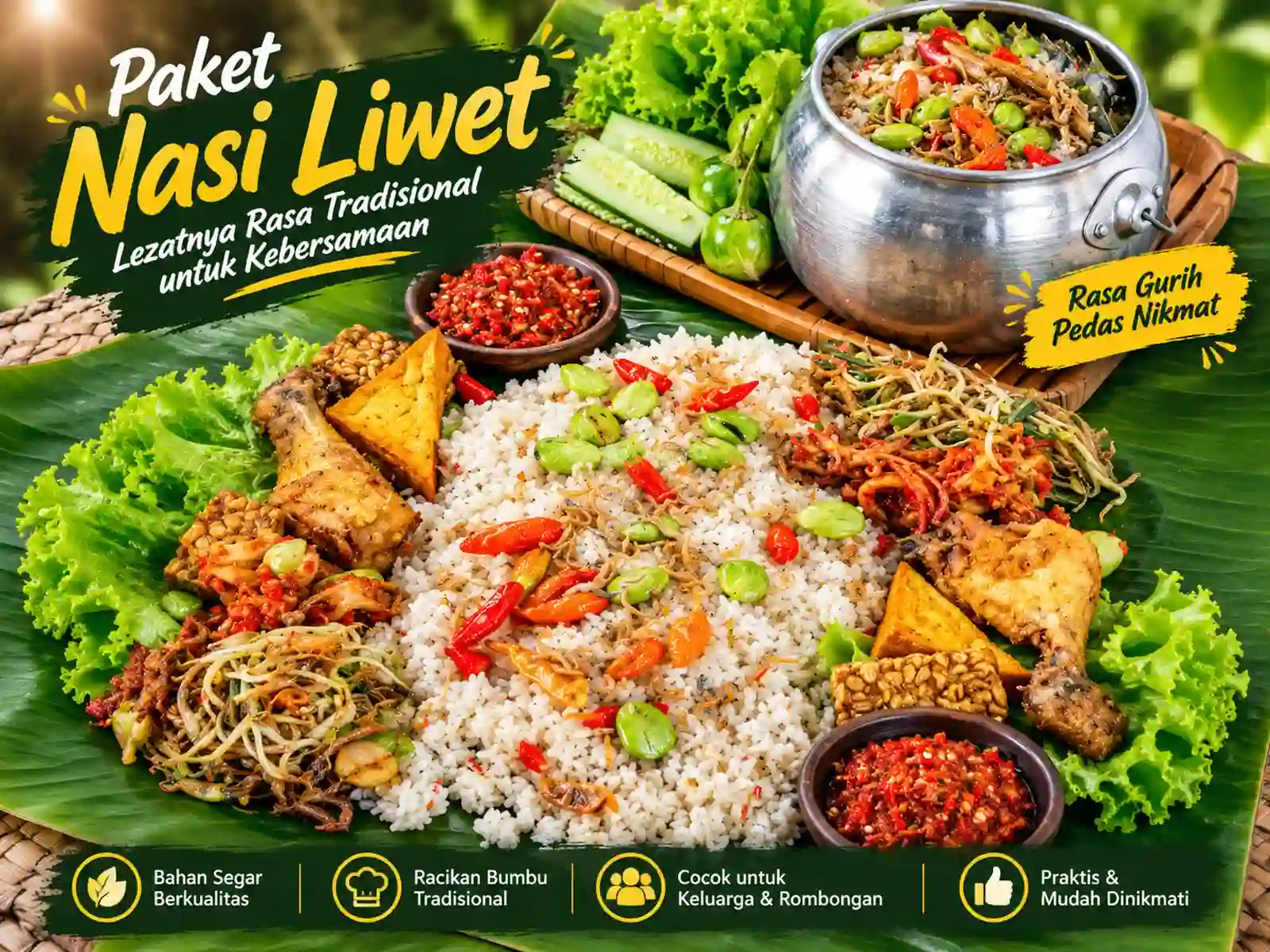 Catering Puncak Paket nasi liwet 10 orang catering Puncak